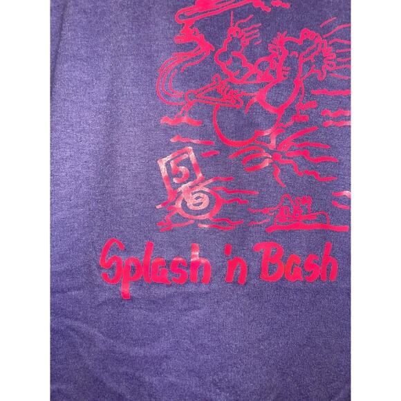 Vintage Tongue River Shirt Splash N Bash Old Fart Purple Graphic 90s Small - Picture 6 of 15